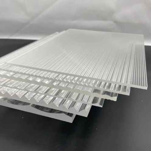 Small Striped Acrylic Fluted Sheet Clear Small Striped Acrylic Fluted Sheet Clear