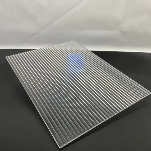 Clear Small Striped Acrylic Fluted Sheet Clear Small Striped Acrylic Fluted Sheet